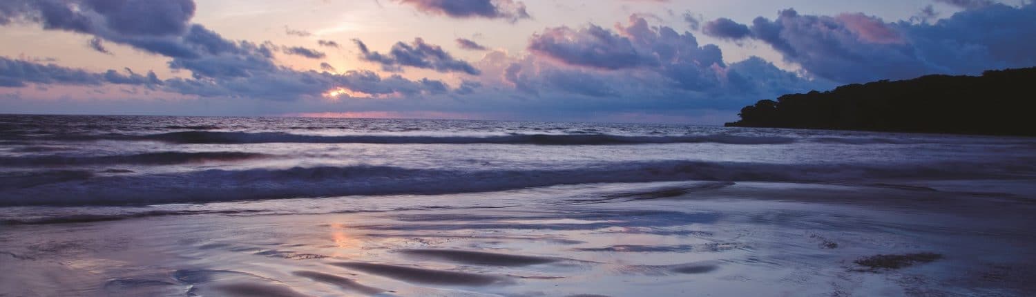 Capomo El Capomo beach at dusk in Riviera Nayarit Mexico