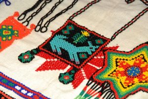 Sample of Huichol handcrafted artwork