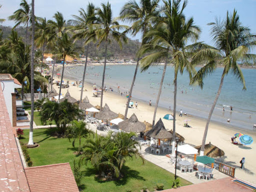 View of beach from Costa Alegre Hotel Suites in Guayabitos Riviera Nayarit Mexico