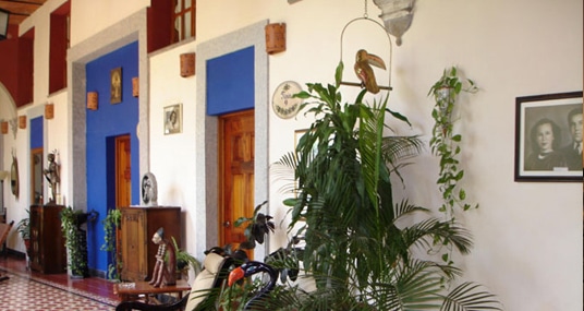 Hacienda Flamingos Hotel entrance in San Blas Riviera Nayarit Mexico